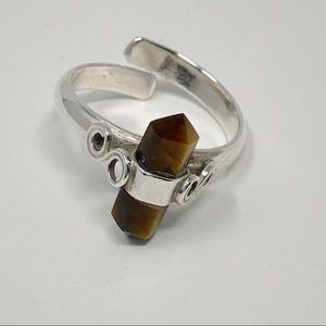 tiger eye ring for women sterling silver 925